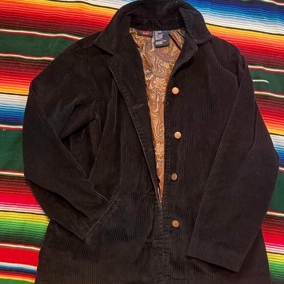 Y2K VINTAGE BILL BLASS Corduroy LIGHTWEIGHT SHACKET / CHORE JACKET! Sz PM - Picture 1 of 8
